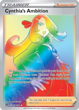 Cynthia's Ambition (Secret) 178/172 - SWSH09 Brilliant Stars Holofoil