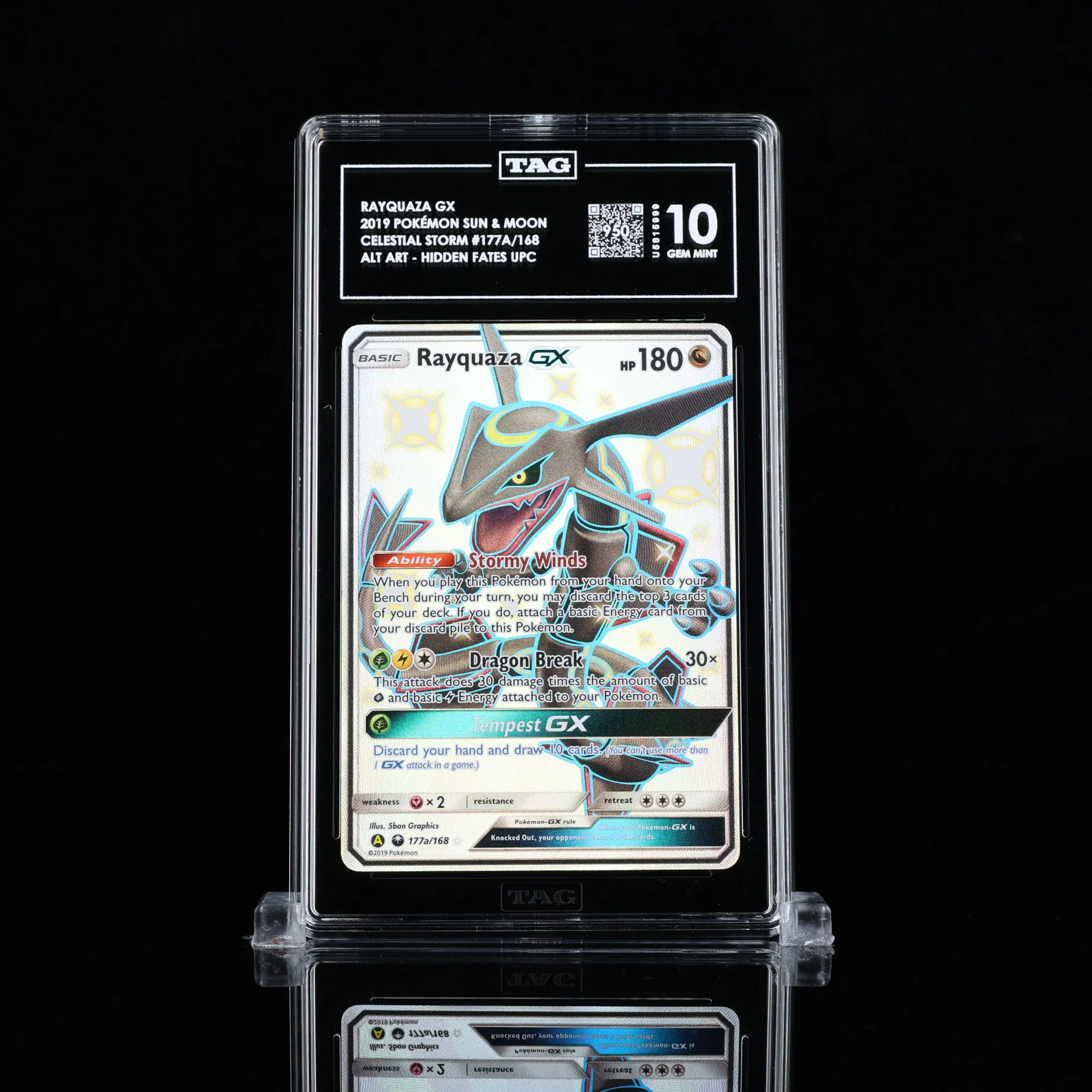 Rayquaza GX Hidden Fates Ultra Premium Collection Alternate Art Promo 177a/168 TAG 10 - Josh's Cards